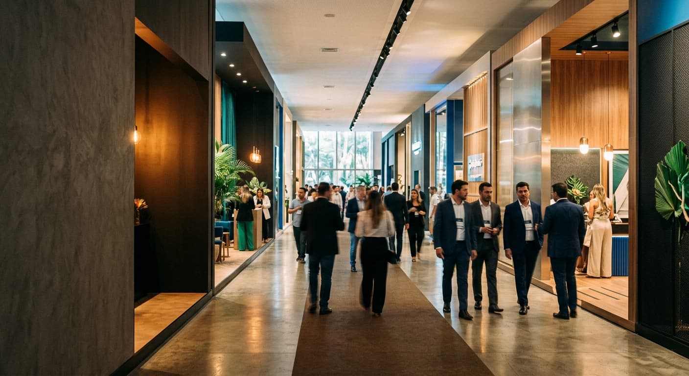 O organizador assume o controle da feira em uma base única.